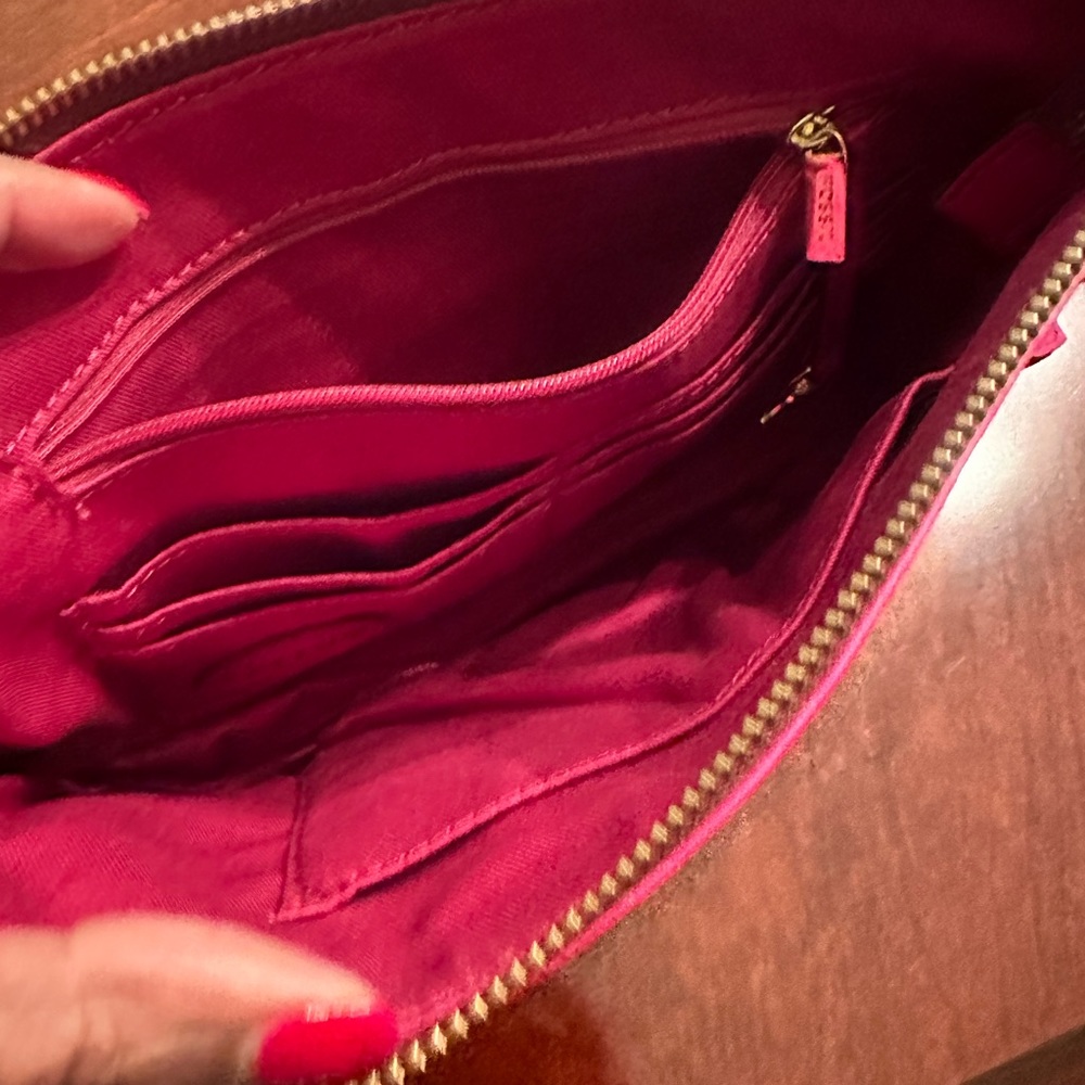 Fossil Sydney Top Zip Leather Crossbody in Orchid - Picture 5 of 10